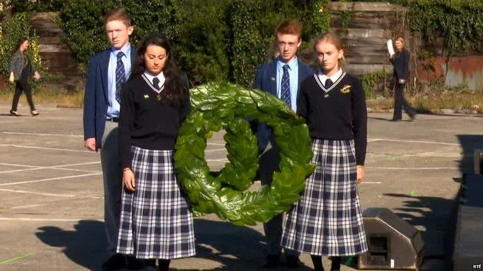 A wreath laying ceremony was held at the event of the event