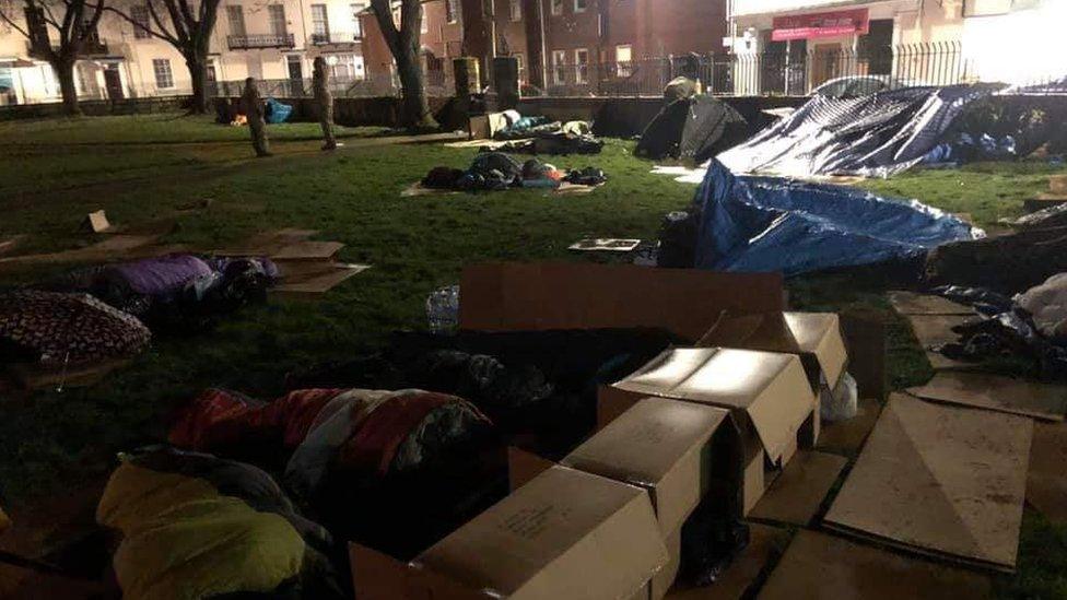 The sleep out last year