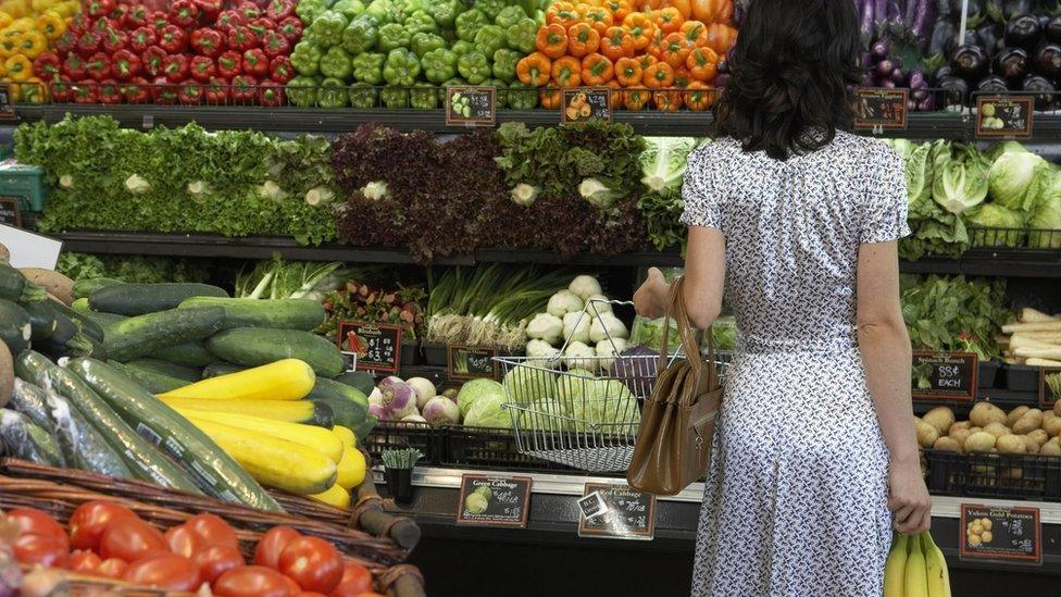 Woman in grocers