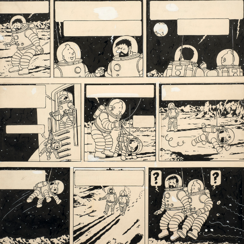 Tintin drawing sold for €1.55m by Artcurial auction house in Paris