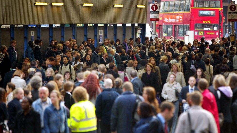 People queuing