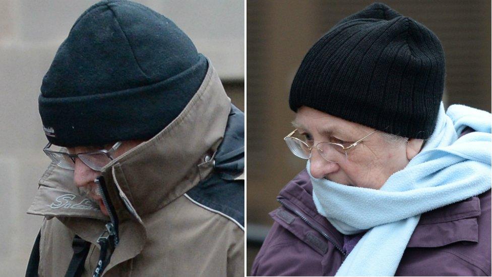 Alan Hampshire and Margaret Hampshire arrive at Nottingham Crown Court