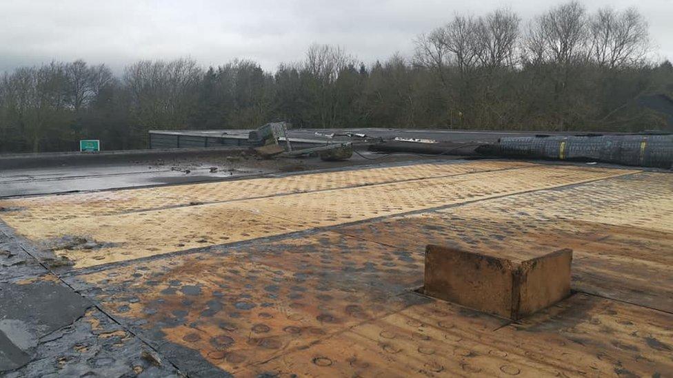 Corby Rugby Club roof