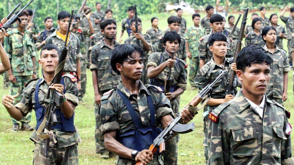 File photo: Nepalese Maoist rebels train at a camp in Makwanpur district some 120 Kms south of Kathmandu, 10 November 2006