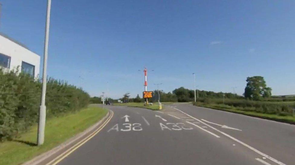 A38 near Bristol Airport