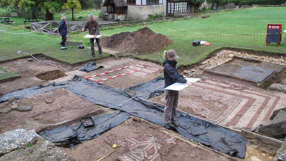 Mosaics uncovered during 2015 dig