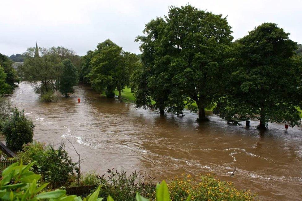 Unusually high water levels in the River Wansbeck