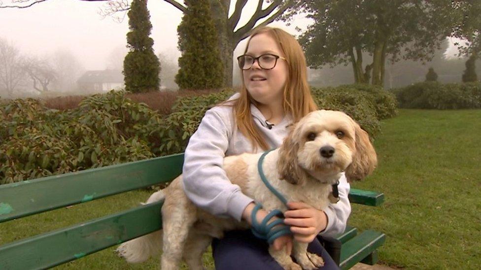 Jessie with Woodie the Cavachon