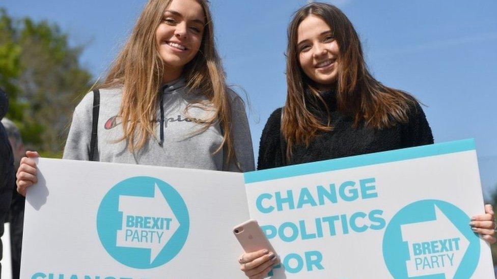 Brexit Party supporters