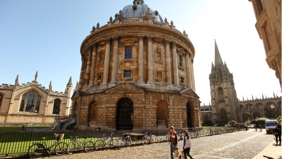 Oxford students in city centre