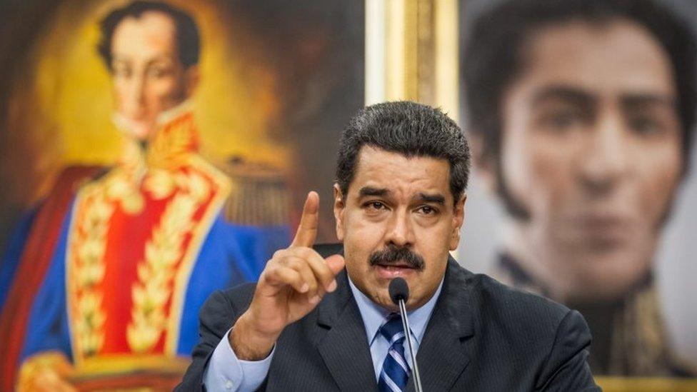 Venezuelan President Nicolas Maduro speaks during a press conference at the Miraflores Presidential Palace in Caracas, Venezuela, 17 May 2016.