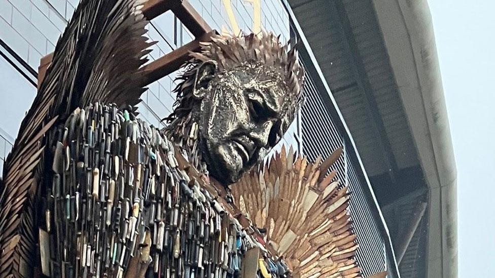 Knife Angel in Milton Keynes