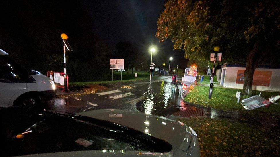 flooded road