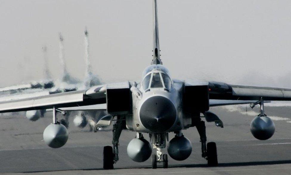 A 2007 file photo shows Tornado jets at the German Air Force base of Schleswig, northern Germany