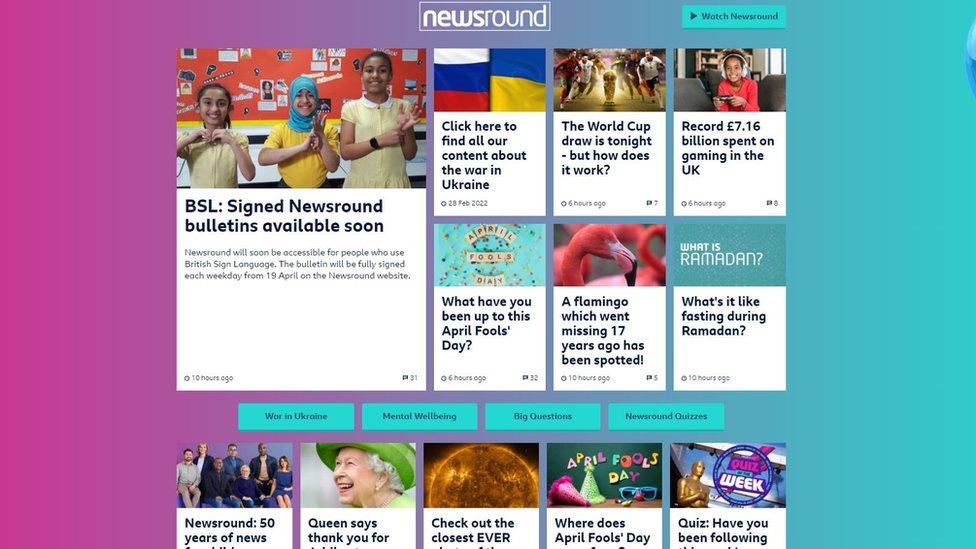 Newsround website