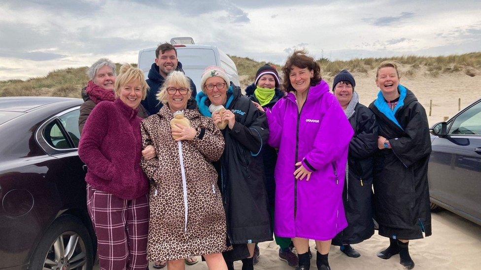 The Menopausal Mermaids sea swimming group