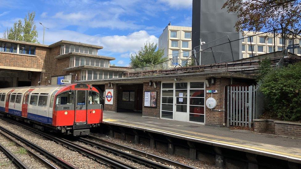 Tube train at Park Royal