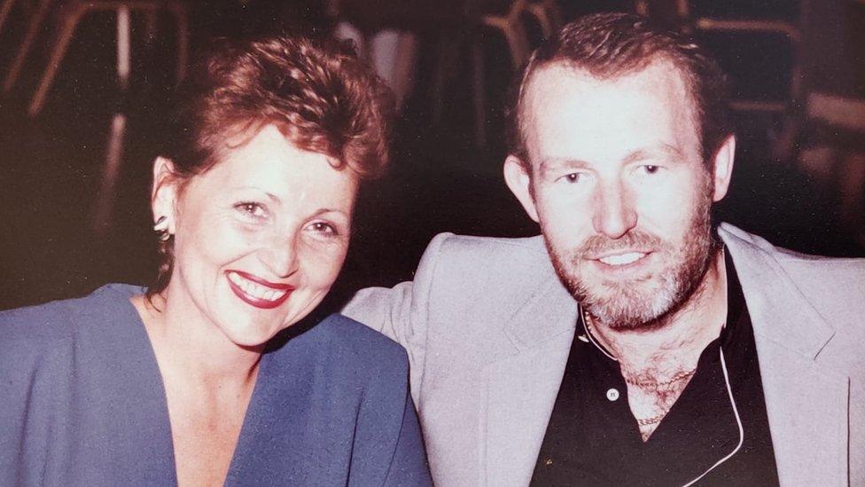 John Harding and wife Heather, pictured about 30 years ago