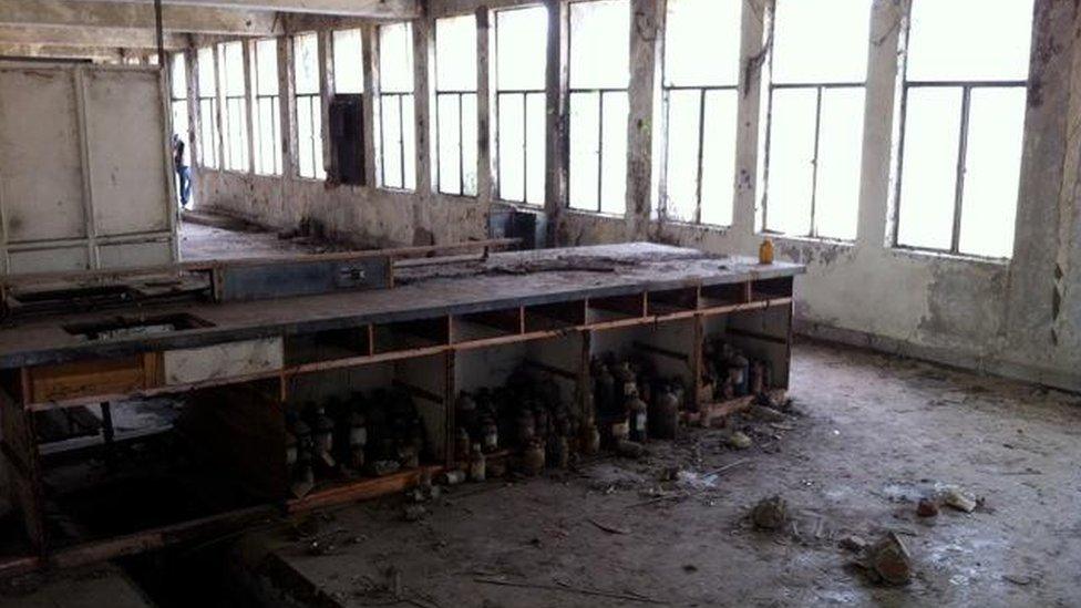 The laboratory inside the factory