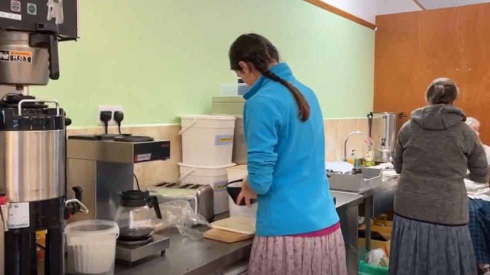 Women cooking in a kitchen