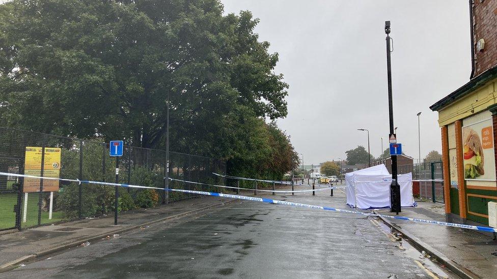 Scene of attack in Peel Street, Hull