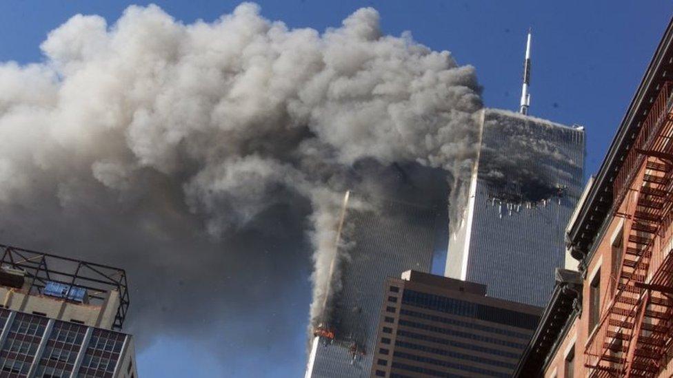 Twin towers attacked in New York