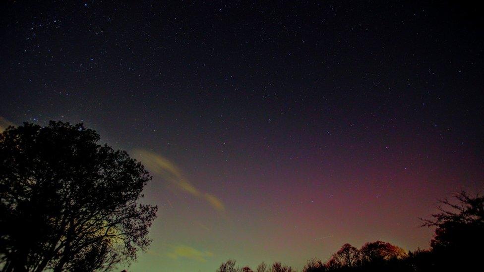 Northern Lights from the Peak District