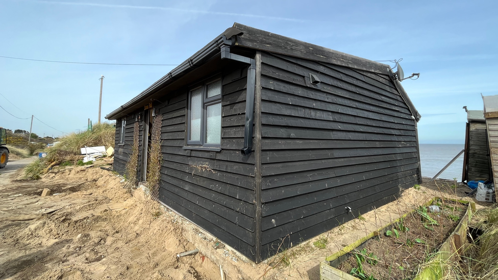 Lance Martin's house on the cliff edge at Hemsby