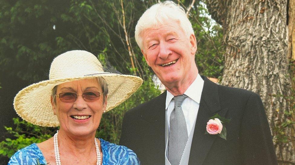 Tony Mason standing next to his wife Margaret