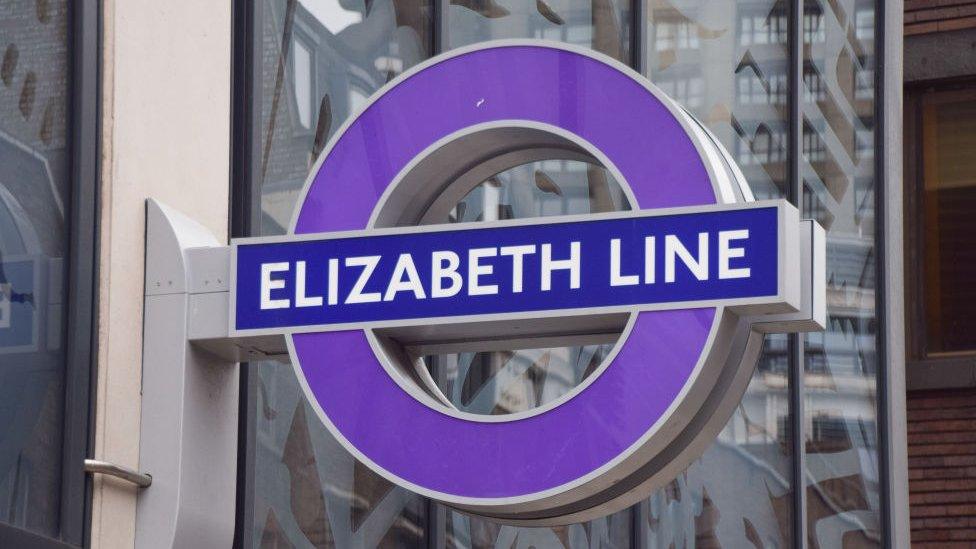 Elizabeth line sign