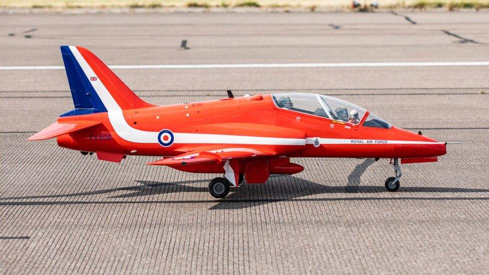 Model of RAF Red Arrows aircraft