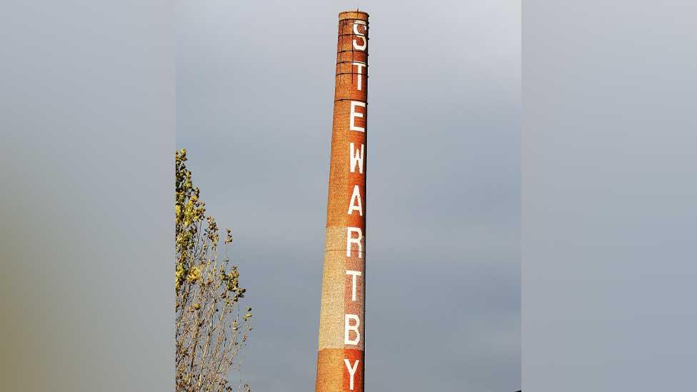 One chimney at the former Stewartby and Kempston Hardwick brickworks, near Bedford