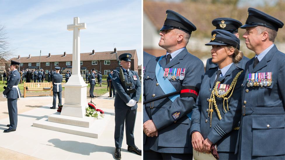 RAF Wittering century memorial and RAF personnel, 5 May 2016