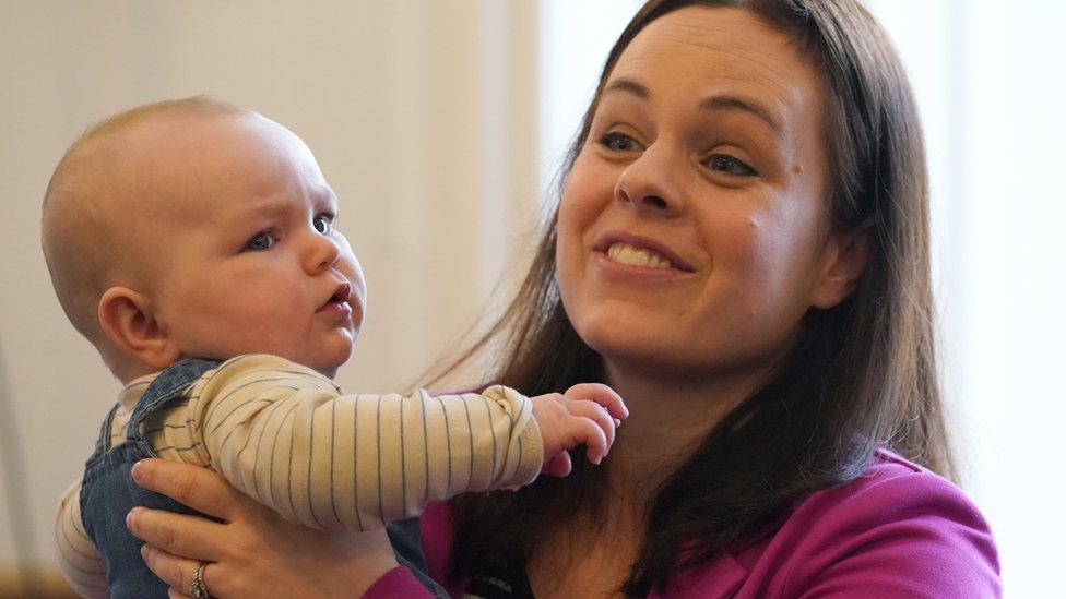 Kate Forbes and daughter