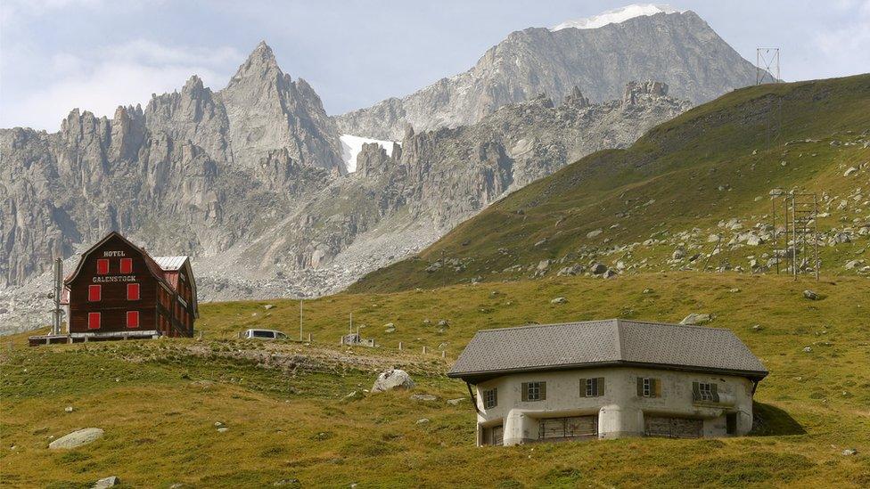 A machine-gun bunker, part of a former Swiss artillery fortress called Fuchsegg