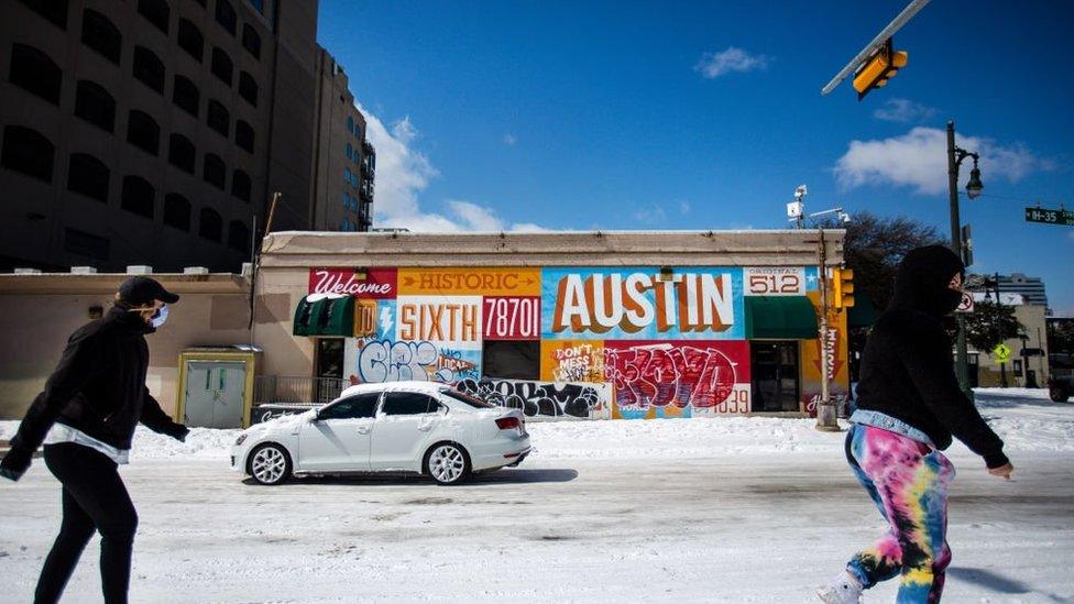 Pedestrians in Austin