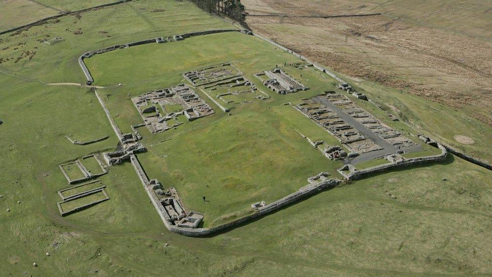 Aerial view of Housesteads