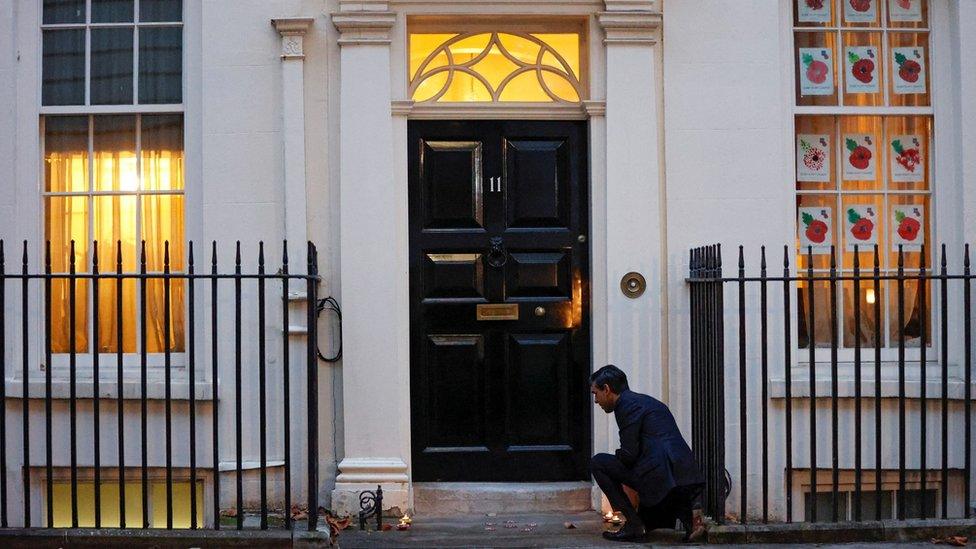 Rishi Sunak lit Diwali candles outside 11 Downing Street in 2020