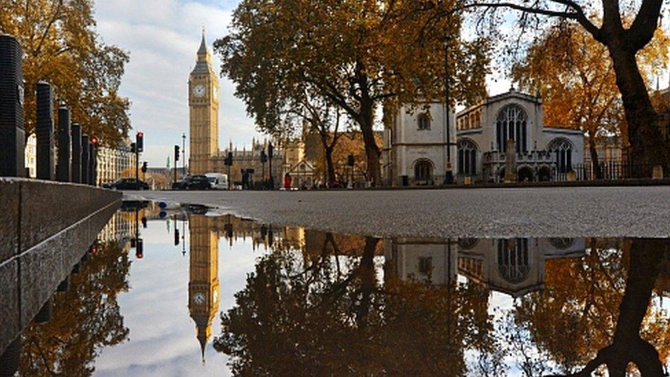 Parliament in autumn