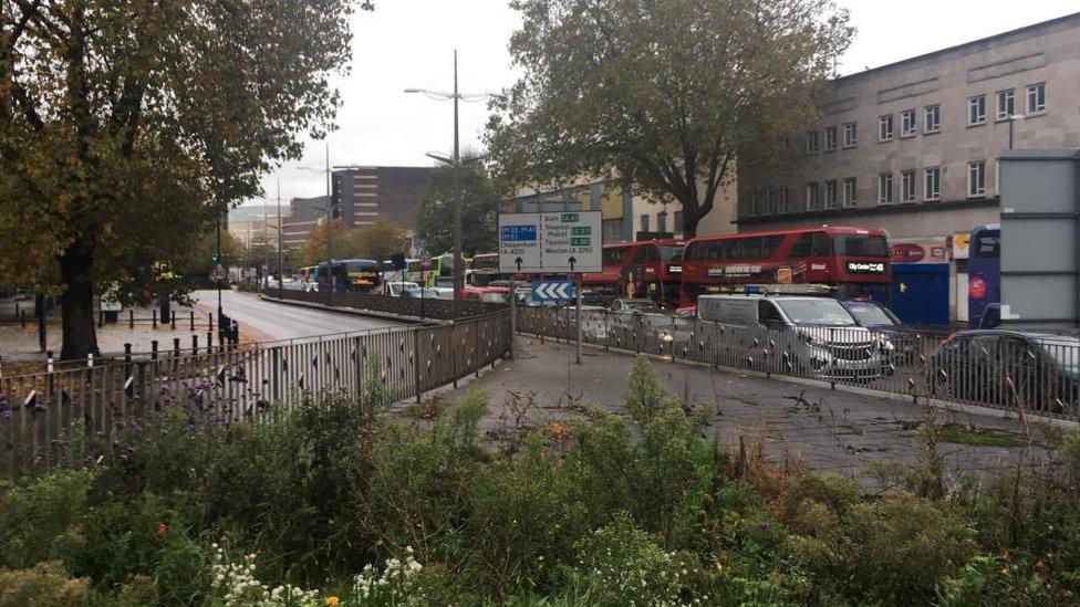 Traffic in Bristol City Centre