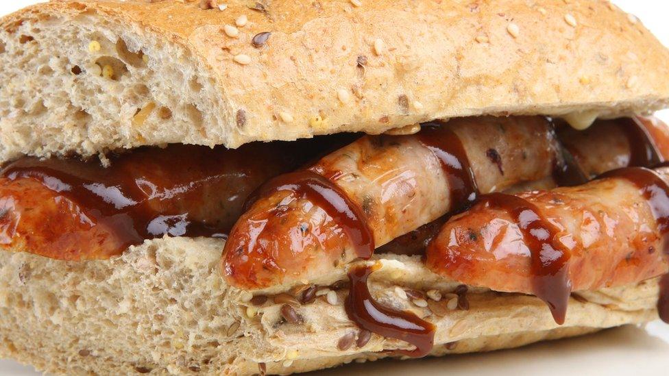 Sausage sandwich