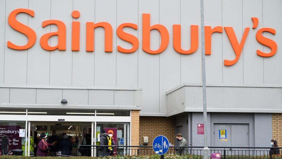 Sainsburys from the outside.