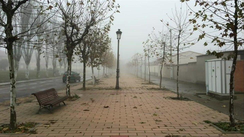 Empty streets in Casaseca