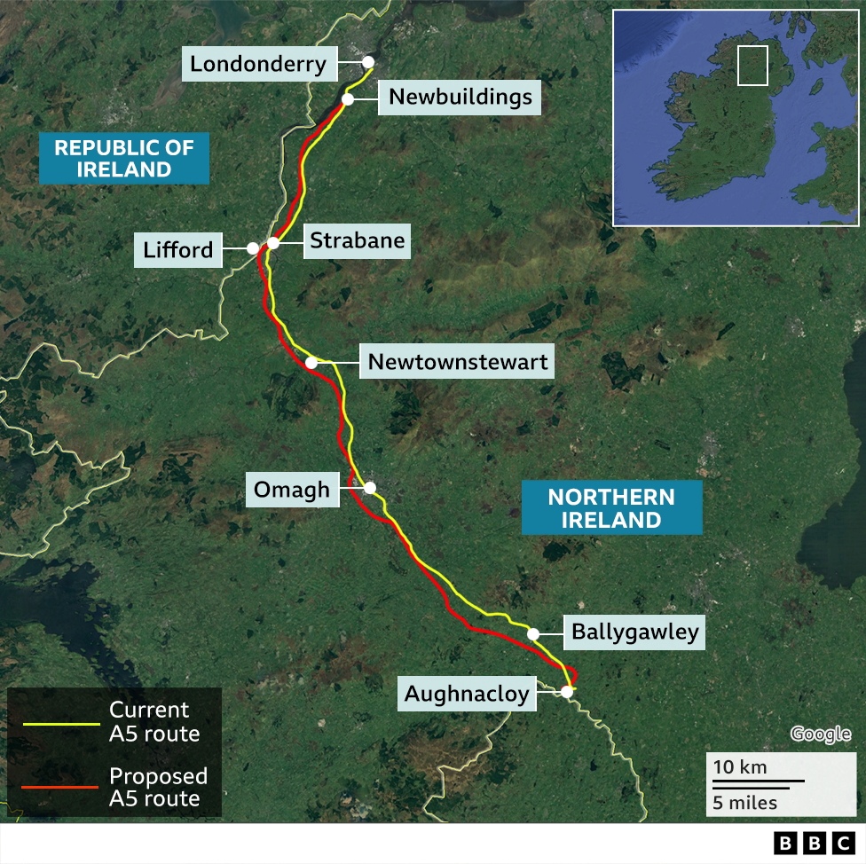 Map of A5 route