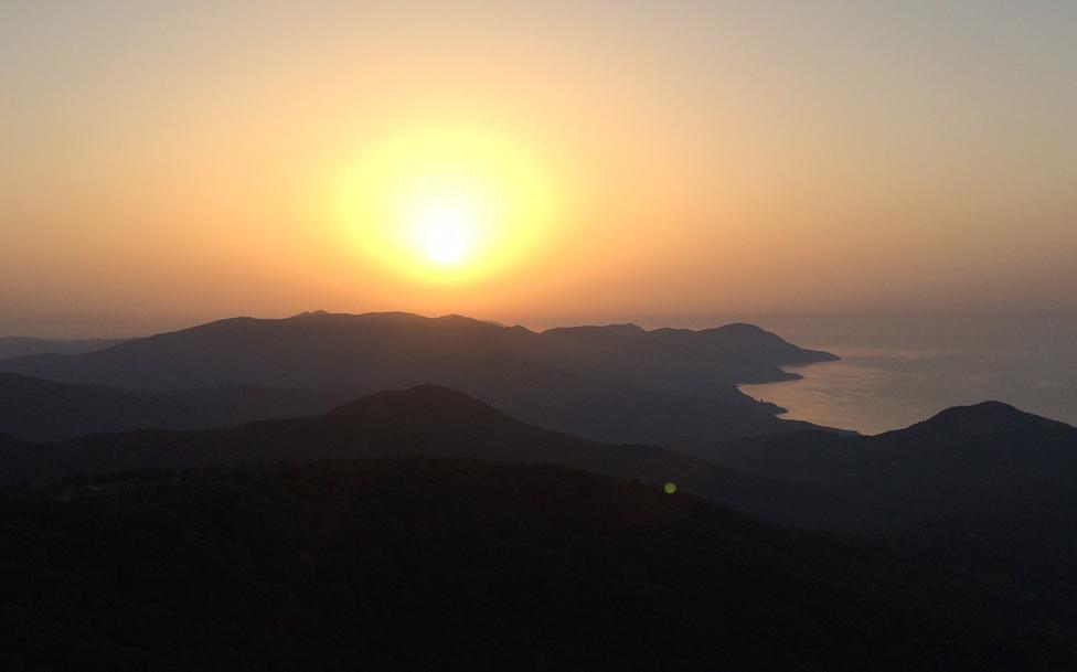 Sunset over the Algerian coast