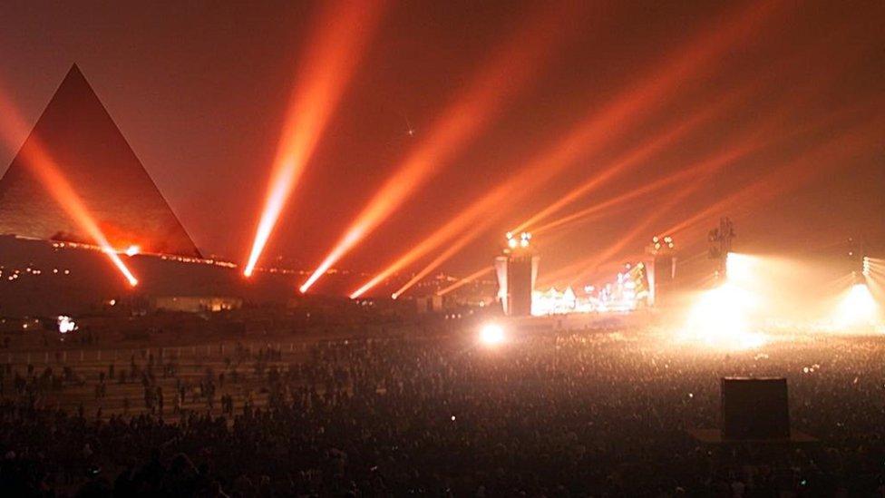 Jean Michel Jarre at the Pyramids of Giza