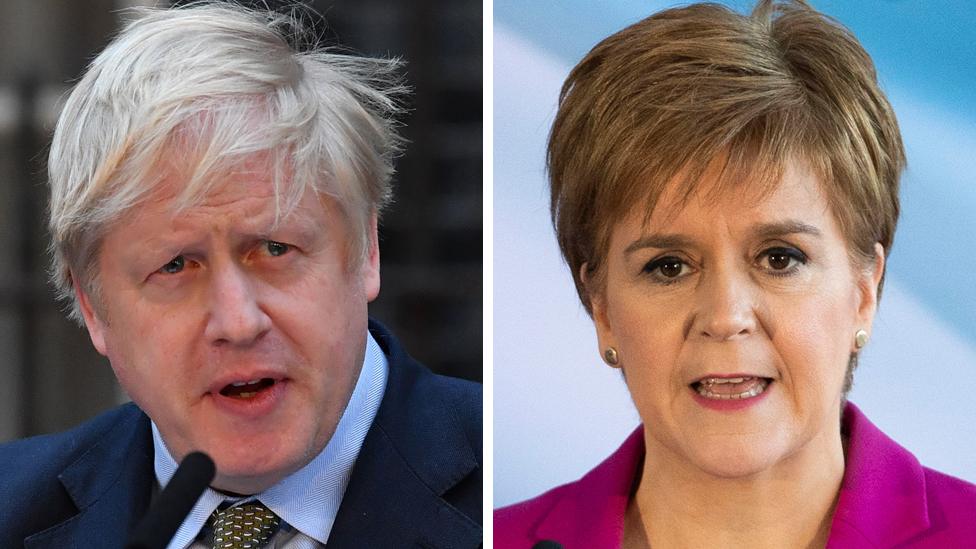 Boris Johnson and Nicola Sturgeon