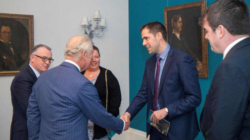 Prince Charles met embassy staff and descendants of the negotiators