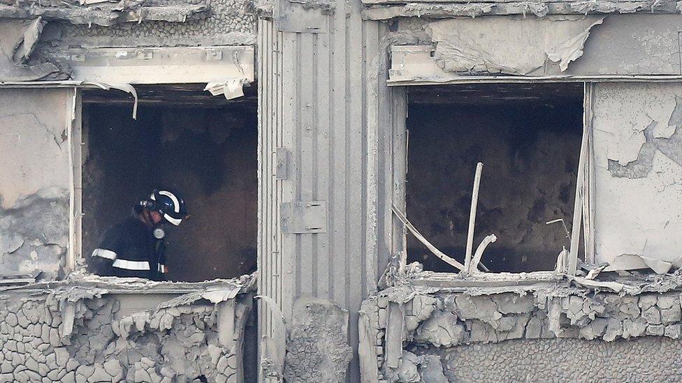 Firefighter at Grenfell Tower