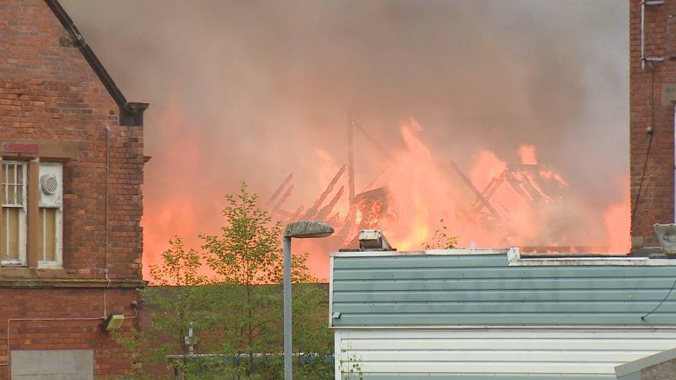 Fire at Stobhill Hospital